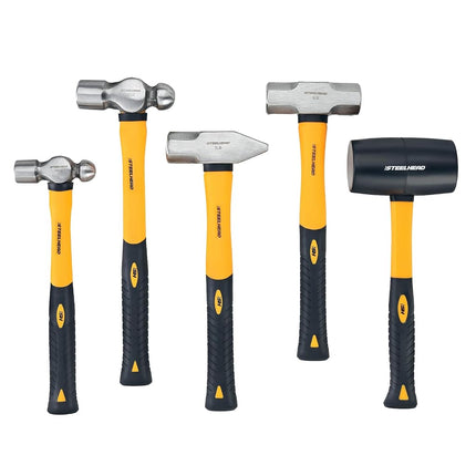 STEELHEAD 5-Piece Fiberglass Handle Hammer & Malle