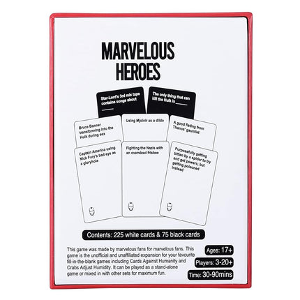 Marvel Heroes Card Game Card Games for Adults and Family, Party Games for Game Night
