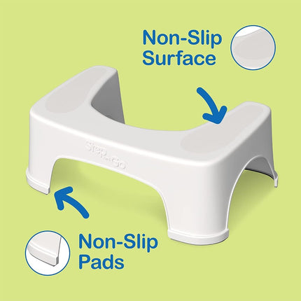 Step and go Toilet Stool 7” New - Proper Toilet Posture for Better and Healthier Results, 2 Pound