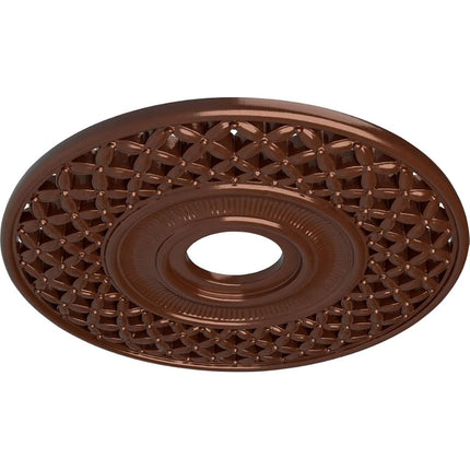 Ekena Millwork CM22RBCPS Robin Ceiling Medallion, Hand-Painted Copper Penny, 22 1/4" OD x 4 3/4" ID x 1 1/4" P (Fits Canopies up to 6 1/4")