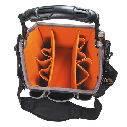 Klein Tools 554158-14 Tool Bag, Tradesman Pro Tote with 20 Pockets Made of 1680d Ballistic Weave and a Fully Molded Bottom, 8-Inch