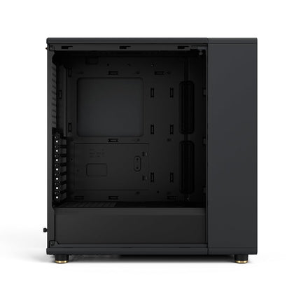 Fractal Design North Charcoal Black - Wood Walnut front - Mesh side panels - Two 140mm Aspect PWM fans included - Type C USB - ATX Airflow Mid Tower PC Gaming Case