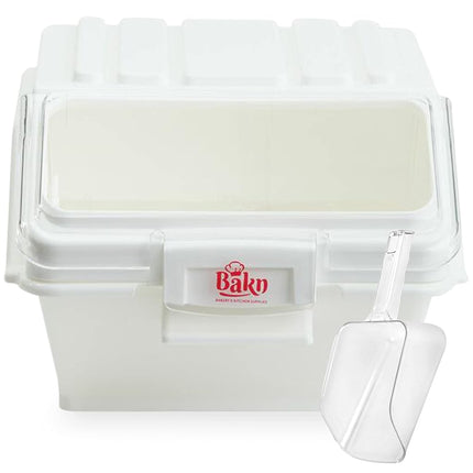 Bakn 6.3 Gallon / 100 Cup Shelf Ingredient Bin with Flip Lid & Scoop Included