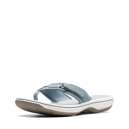 Clarks Women's 26142714 Flip-Flop, Blue Grey Synth