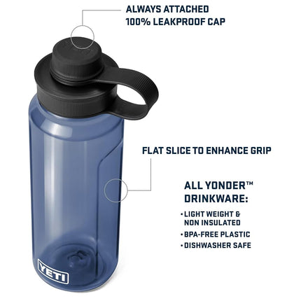 YETI Yonder 1L/34 oz Water Bottle with Yonder Tether Cap, King Crab, 21071503774