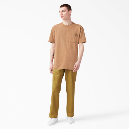 T-shirt ras du cou épais Dickies pour homme à manches courtes, couleur brun canard chiné, taille 4XL grand