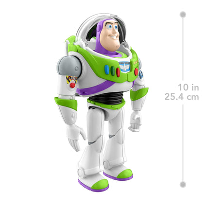 Mattel Disney and Pixar Toy Story Talking Buzz Lightyear Action Figure with Motion, Action Chop 10-inch Collectible with 30+ Sounds & Phrases, HFY34