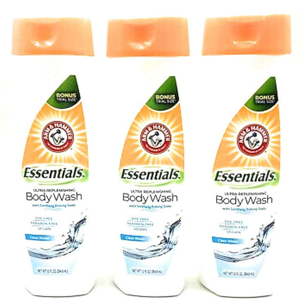 Arm & Hammer Nettoyant Corporel Ultra Hydratant Eau Claire, Paquet de 3