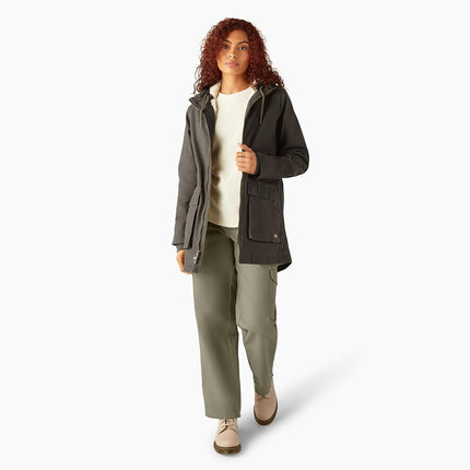 Dickies womens Duck Parka, Moss Green, Small