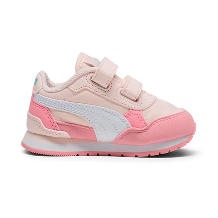 PUMA Unisex-Child St Runner Hook and Loop Sneaker, Peony-puma White, 9 Toddler