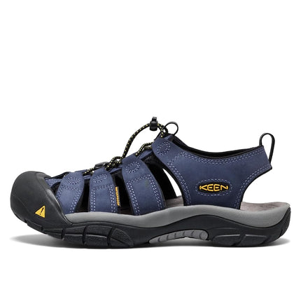 KEEN Men's Newport Closed Toe Comfortable Durable Leather Water Sandals, Naval Academy, 16