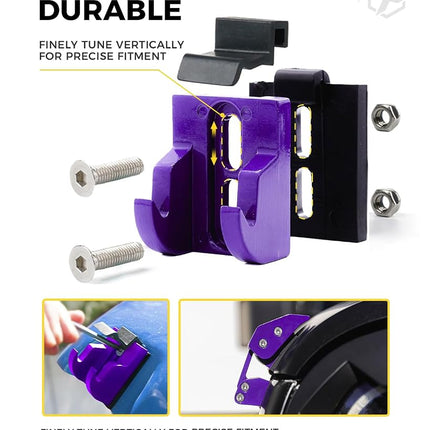 Purple U.S. Flag Aluminum Hood Latches Compatible with 2007+ Jeep JK JL JT