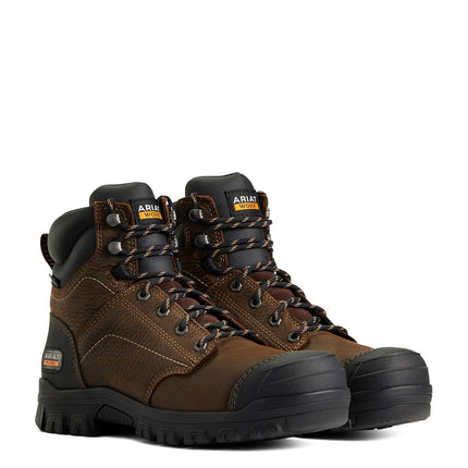ARIAT Men's Treadfast 6" Waterproof Steel Toe Work Boot (Numeric_10_Point_5) Dark Brown