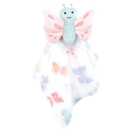 Hudson Baby Unisex Baby Animal Face Security Blanket, Butterfly 3-Pack, One Size