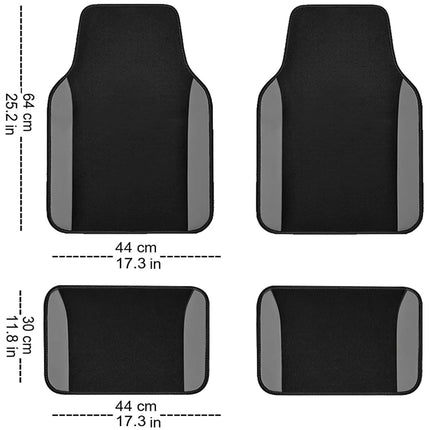 Flying Banner Car Seat Covers Front Seats Rear Bench Polyester car seat Protectors Easy installations Rear Bench Split Classic Man Lady Truck (Full Set - Low Back - Combo Pack, Black Gray)