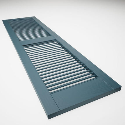 Ekena Millwork LL1C12X02400BD 12" W x 24" H Open Shutters with Center Slits Lifetime Vinyl Top with Fastener (Pair) Bordeaux