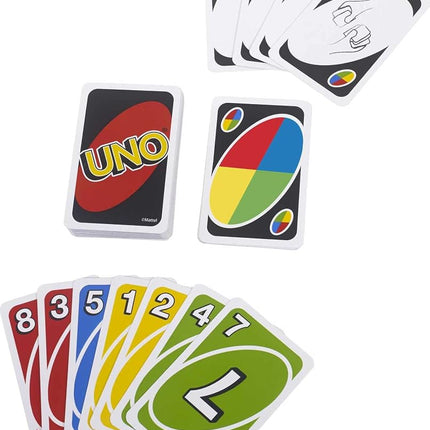 Mattel Games Set of 3 Games with Uno, Phase 10 & ONO 99, Travel Games for Kids & Family Night with Storage Tin Box