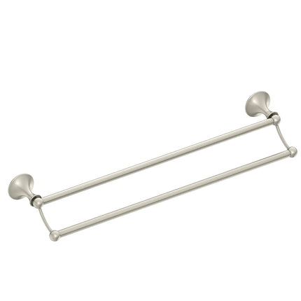 Moen DN7722BN Lounge 24-Inch Bathroom Double Towel Bar, Brushed Nickel