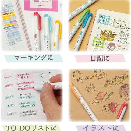 Zebra Mildliner WKT7-35C Highlighters, Highlighter Pens, 35 Colours Set, Gift Box Included