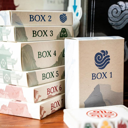 USAOPOLY Avatar The Last Airbender: El destino de Aang, juego de mesa cooperativo de construcción de mazos para 2 a 4 jugadores a partir de 10 años