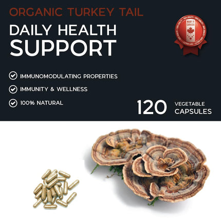 Pacific Rim Mushrooms Organic Turkey Tail Mushroom Supplement (120 Veggie Caps) Extract Powder Capsules 🍄 Longevity and Immune System from Ltd. ® …
