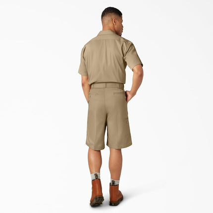 Dickies Men's 15 Inch Inseam Work Short with Multi Use Pocket - Beige -