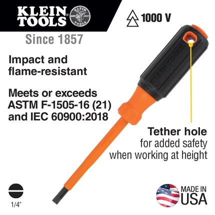 Klein Tools 9419R 1000V Insulated Tool Set with Diagonal-Cutter, Long-Nose Pliers and 3 Screwdrivers, 5-Piece