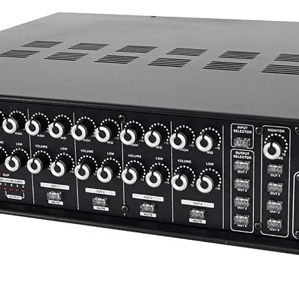 Rockville ROCK MATRIX Amplificador comercial de 4 zonas y 70 voltios + enrutamiento de fuente matricial