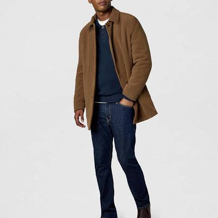 Manteau de voiture en laine peluche Cole Haan pour homme, noir, très très grande taille