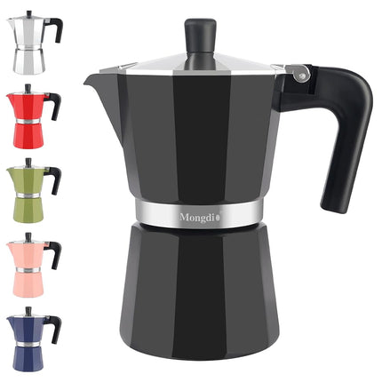 Mongdio Stovetop Espresso Maker Moka Pot, Stove To