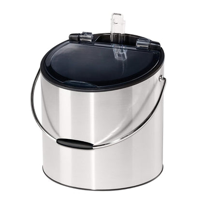 OGGI Cubitera para Vino y Hielo - Cubitera con Tapa y Cuchara para Hielo, Enfriador de Vino, Enfriador de Vino de Mesa con Capacidad para 2 Botellas, el Juego de Bar es un Gran Complemento para el Carrito de Bar o los Accesorios de Bar en Casa, 4 Cuartos