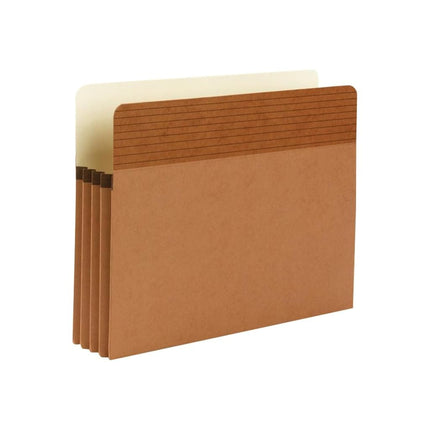 Smead Easy Grip® File Pocket, Straight-Cut Tab, 3-1/2" Expansion, Letter Size, Redrope, 25 per Box (73208)