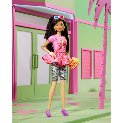 Barbie Doll, Black Hair, 80s-Inspired Movie Night, Barbie Rewind Series, Nostalgic Collectibles and Gifts, Clothes and Accessories, HJX18