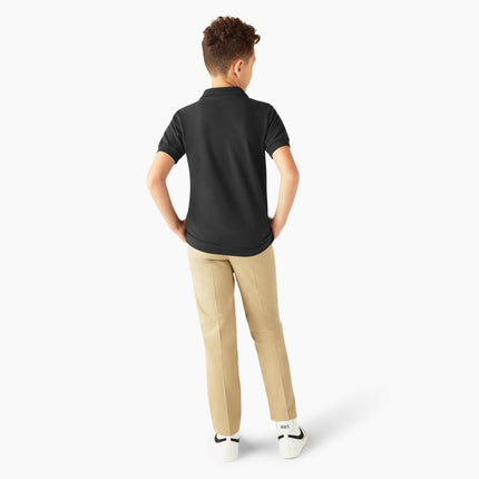Dickies Boys' Short Sleeve Pique Polo, Black, XX-Small 4