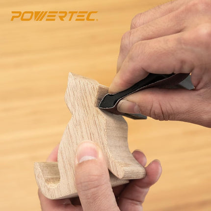 POWERTEC 71620 21-Profile Contour and Angle Sanding Grip Pack 11pc Set – Double Ended Flex Foam Sanding Pads for Woodworking