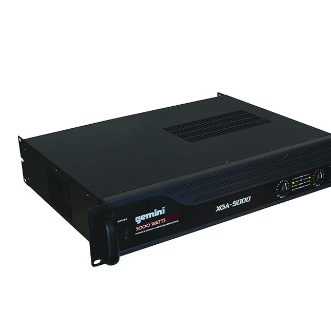 Gemini XGA Series XGA-5000 Professional Quality PA System DJ Equipment Power Amplifier with 5000 Watt Instant Peak Power