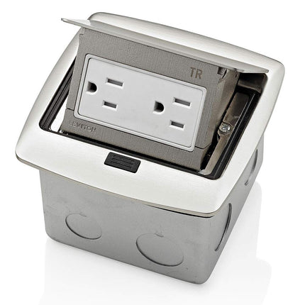 Leviton PFTR1-BN Pop-Up Floor Box with 15 Amp, Tam