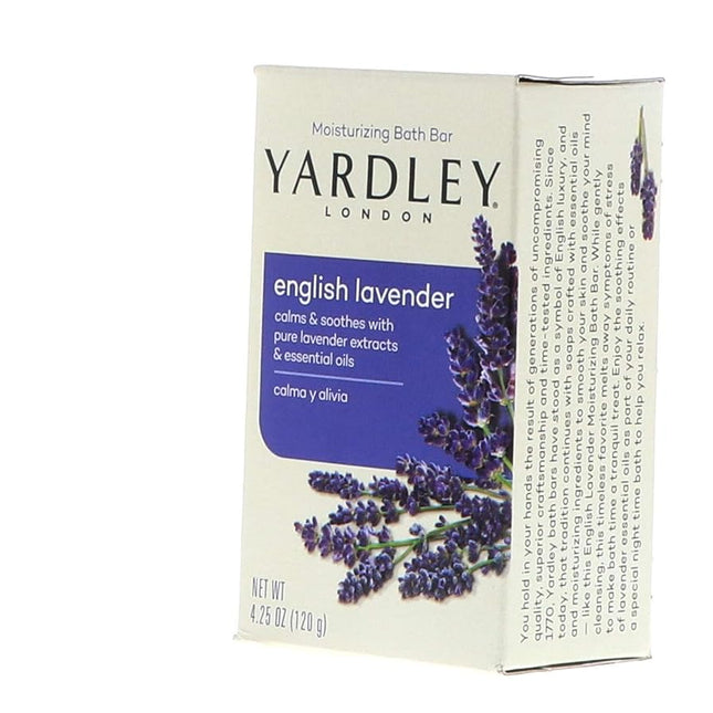 Yardley Bar Soap - English Lavender with Essential Oils, 4.25 oz Bar (Pack of 3)