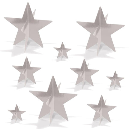 Beistle 52148-S Foil Centerpieces, Paper, Silver