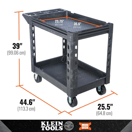 Klein Tools Utility Cart, Polyethylene (PE), Black