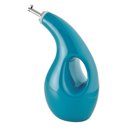 Rachael Ray Ceramics EVOO Oil and Vinegar Dispensing Bottle, 24 Ounce, Turquoise