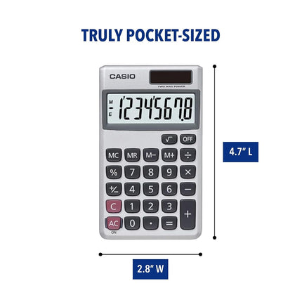 Casio SL-300SV Pocket Calculator - Silver