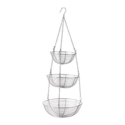(80cm , Stainless Steel) - RSVP 3-Tier Hanging Wov
