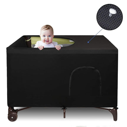 Dofilachy Blackout Cover for Pack N Play - Crib Bl