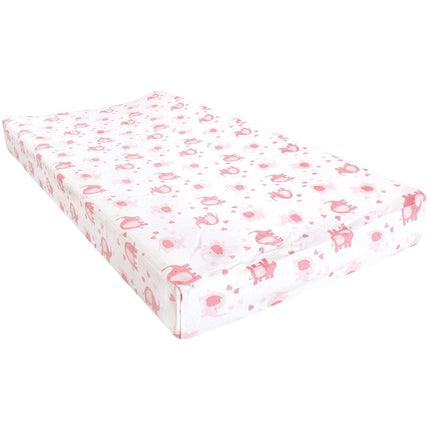 Luvable Friends Unisex Baby Fitted Changing Pad Cover, Girl Basic Elephant, One Size