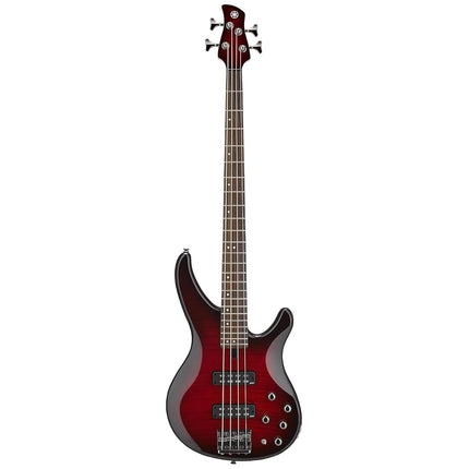 Yamaha TRBX604 4-String Flamed Maple Bass Guitar, Matte Amber