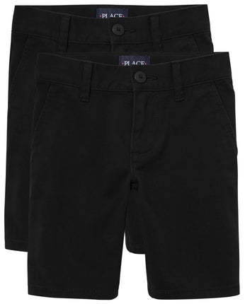 The Children's Place Girl's Chino Shorts, Black, 5