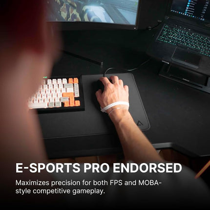 DELTAHUB Carpio G2.0 - - Advanced Ergonomic Right-Handed Gaming Wrist Rest for Mouse - Superior Support for Serious Gamers - Anti-Fatigue, Smooth Glide (Large, Right, Black)