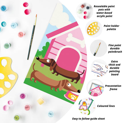 Ravensburger - Dachshund CreArt Paint by Numbers Kit | Fun & Easy DIY Art for Kids Age 7+ | Creative Gift Idea for Birthdays & Holidays