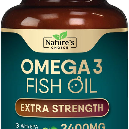 Omega 3 Fish Oil Supplements - 2400mg Fish Oil Per